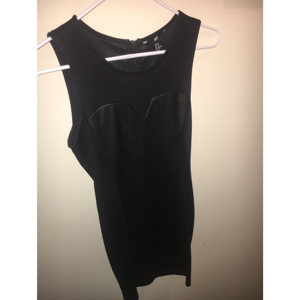 H&M Black Leather dress - never worn!